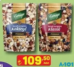 ÇEREZYA PREMİUM KARIŞIK KURUYEMİŞ KOKTEYL 180 G fiyat ve kampanya bilgisi